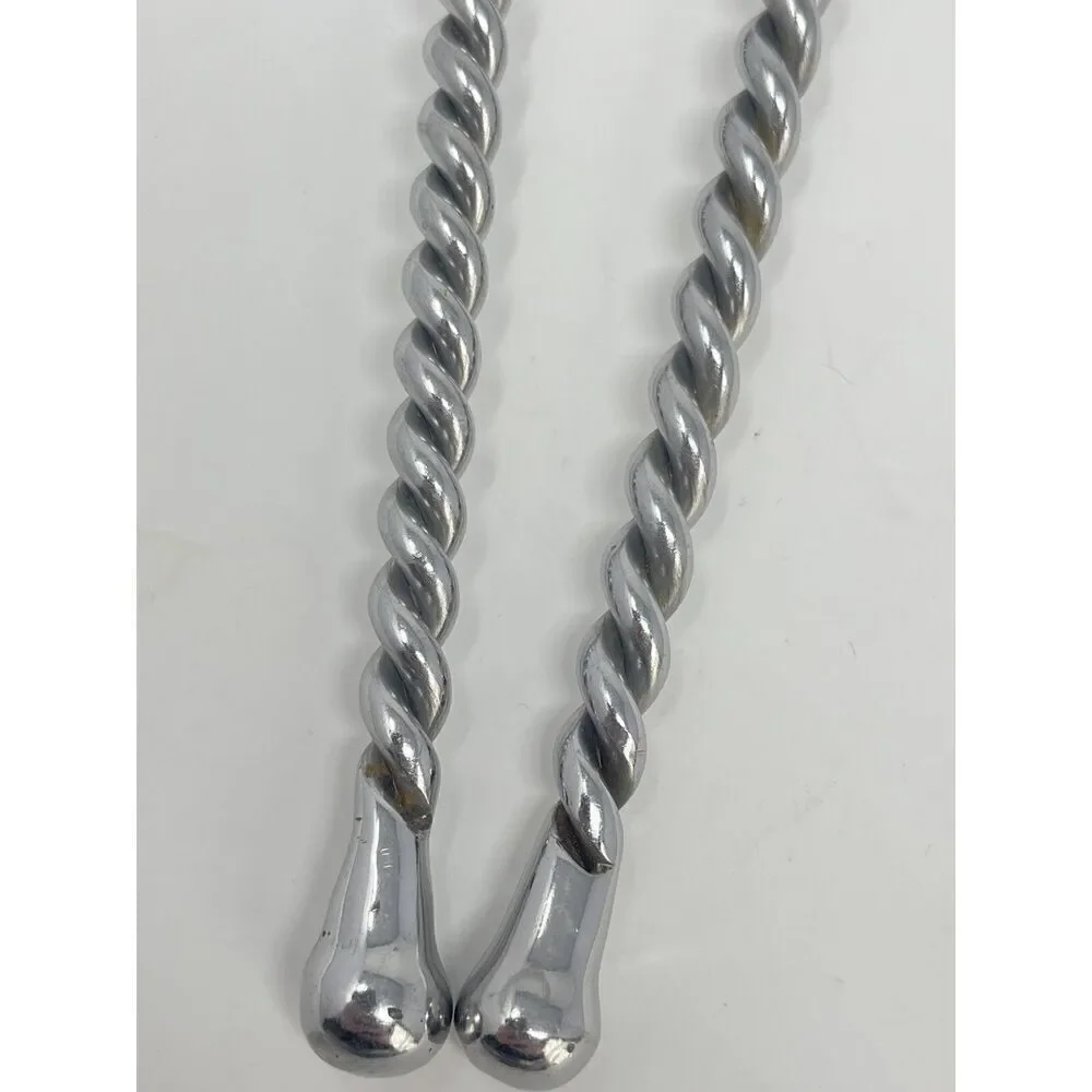 Hampton Carousel Salad Forks Twisted Stainless Flatware 7 3/8” Set Of 2